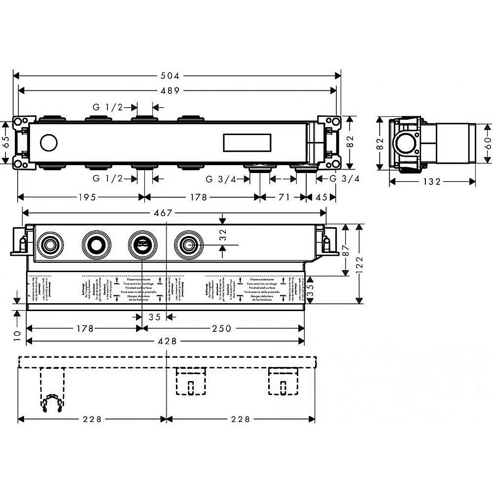 Скрытая часть Hansgrohe RainSelect 15310180 купить в интернет-магазине сантехники Sanbest