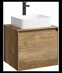 Тумба с раковиной Aqwella Mobi 61 дуб балтийский для ванной в интернет-магазине Sanbest