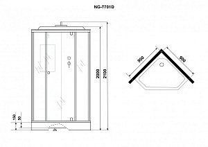 Душевая кабина Niagara Luxe NG-7701DM 90x90 купить в интернет-магазине Sanbest