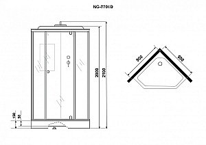 Душевая кабина Niagara Luxe NG-7701DM 90x90 купить в интернет-магазине Sanbest