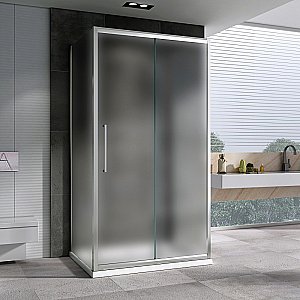 Душевой уголок ABBER Schwarzer Diamant AG30120MH-S85M-S85M 120x85 стекло матовое/профиль хром купить в интернет-магазине Sanbest