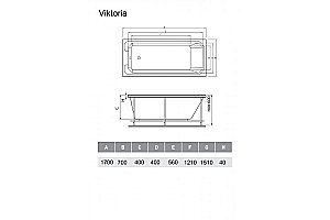 Ванна акриловая Relisan Viktoria Гл000026566 170x70 белая купить в интернет-магазине Sanbest