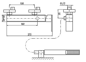 Смеситель для душа RAV-Slezak LOIRA LR580.5/1Z золото купить в интернет-магазине сантехники Sanbest