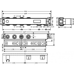 Скрытая часть Hansgrohe RainSelect 15310180 купить в интернет-магазине сантехники Sanbest