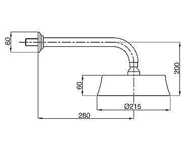 Верхний душ Cezares ARTICOLI VARI CZR-TDD2-02 бронза купить в интернет-магазине сантехники Sanbest