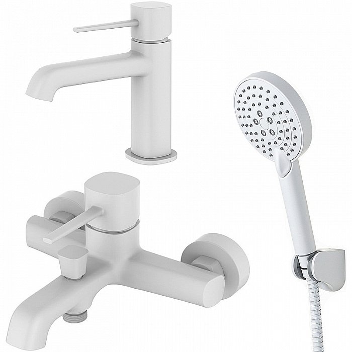 Набор смесителей Orange Karl M05-311w белый купить в интернет-магазине сантехники Sanbest