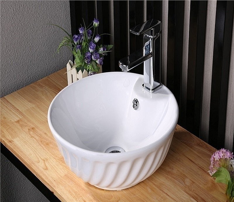 Раковина накладная Ceramalux N 40,5 9074 белая купить в интернет-магазине Sanbest