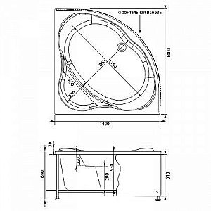 Акриловая ванна Aquanet Palau 205535 140 с к/с купить в интернет-магазине Sanbest