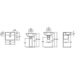 Раковина Jacob Delafon STRUKTURA 60 EGD112-00 белая купить в интернет-магазине Sanbest