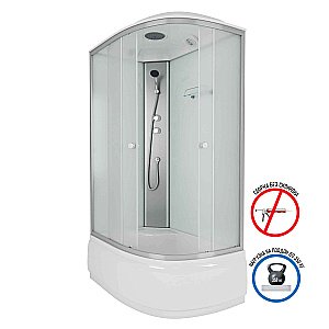 Душевая кабина Niagara NG-7310 Eco, левая, белая, 120x80, с тропическим душем купить в интернет-магазине Sanbest