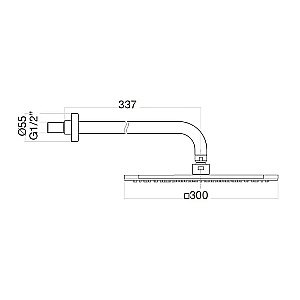 Верхний душ Webert SHOWER SET AC0842010 золото купить в интернет-магазине сантехники Sanbest