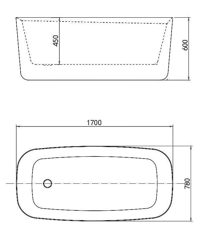 Акриловая ванна Allen Brau Infinity 2.21003.20 170x78 глянец купить в интернет-магазине Sanbest