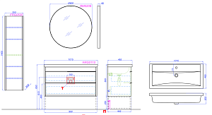 Тумба с раковиной Aqwella Fargo T10/DB для ванной в интернет-магазине Sanbest