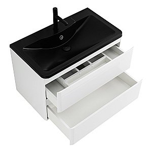 Тумба с раковиной BelBagno ALBANO 80 подвесная Bianco Lucido для ванной в интернет-магазине Sanbest