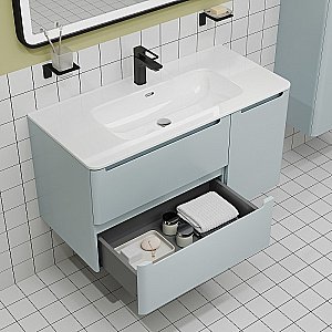 Тумба с раковиной Iddis Edifice 100 EDI10B0i95K голубая для ванной в интернет-магазине Sanbest