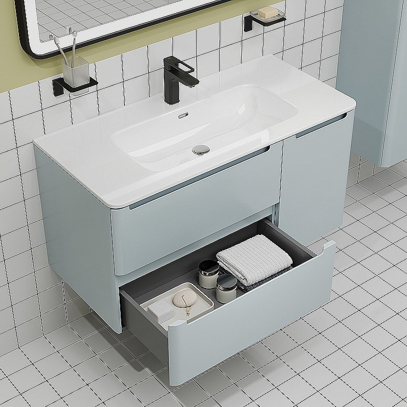 Тумба с раковиной Iddis Edifice 100 EDI10B0i95K голубая для ванной в интернет-магазине Sanbest