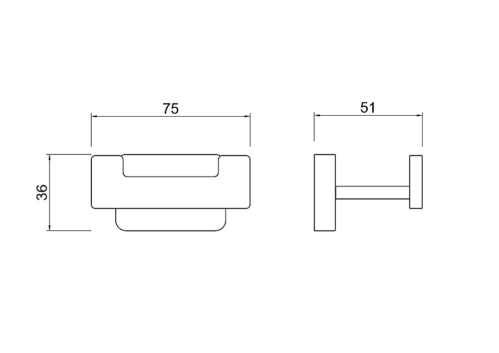 Крючок двойной Aquatek Либра AQ4302MB черный матовый купить в интернет-магазине сантехники Sanbest