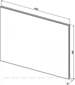 Зеркало LED Aquanet Гласс 274134 100 белый в ванную от интернет-магазине сантехники Sanbest