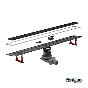 Душевой трап PESTAN Confluo Premium Glass Line 650 черное стекло/хром купить в интернет-магазине Sanbest