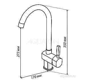 Смеситель для кухни Акватон Лиам 1AX003FCXX270 коричневый купить в интернет-магазине сантехники Sanbest