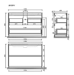 Тумба с раковиной Sancos Libra Floor 120 LB120F-1W белая для ванной в интернет-магазине Sanbest