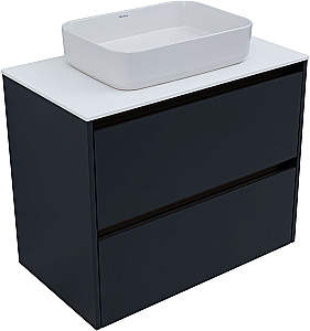 Тумба с раковиной Allen Brau Activity 80 1.34012.AM антрацит матовый/олива брашированная для ванной в интернет-магазине Sanbest