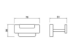 Крючок двойной Aquatek Либра AQ4302MB черный матовый купить в интернет-магазине сантехники Sanbest