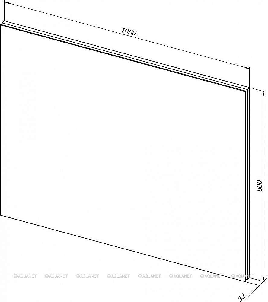 Зеркало LED Aquanet Гласс 274134 100 белый в ванную от интернет-магазине сантехники Sanbest