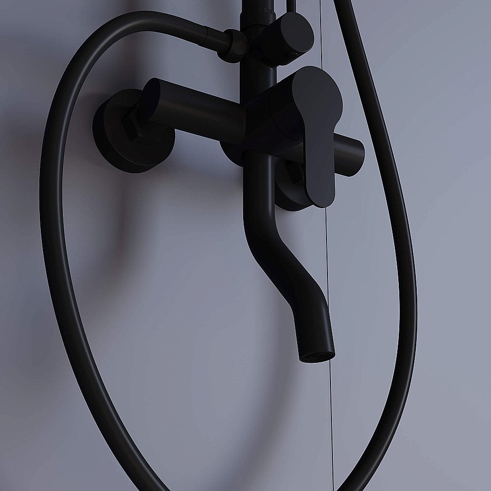 Душевая система RGW Shower Panels SP-24-B Черный купить в интернет-магазине сантехники Sanbest