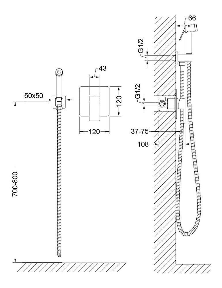 Гигиенический душ со смесителем Timo Selene 2089/00SM купить в интернет-магазине сантехники Sanbest