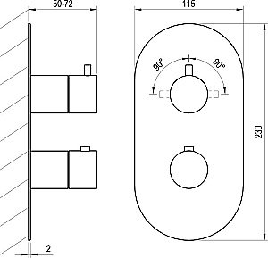 Смеситель для душа Ravak Espirit X070286 черный матовый купить в интернет-магазине сантехники Sanbest