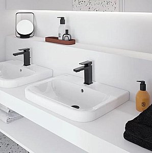 Смеситель для раковины Villeroy&Boch Architectura Square TVW125001000K5 черный купить в интернет-магазине сантехники Sanbest
