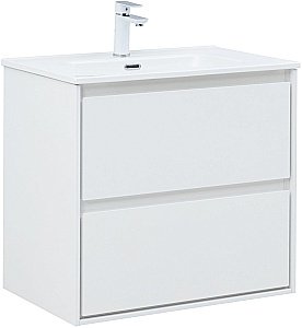 Тумба с раковиной Aquanet Милан 336368/330430 70 белый глянец для ванной в интернет-магазине Sanbest