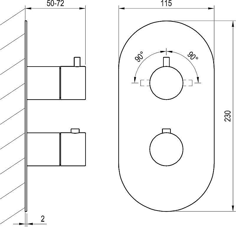 Смеситель для душа Ravak Espirit X070286 черный матовый купить в интернет-магазине сантехники Sanbest