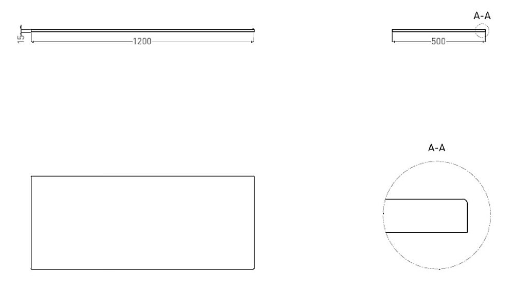 Столешница Salini Costa 200123M 120 S-Stone матовая для ванной в интернет-магазине сантехники Sanbest