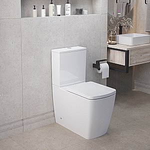 Унитаз Ambassador Kingston 147K19001RS безободковый, с бачком, с крышкой микролифт, белый купить в интернет-магазине Sanbest