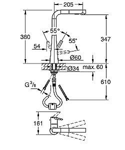 Смеситель для кухни Grohe Zedra 2019 32553002 купить в интернет-магазине сантехники Sanbest