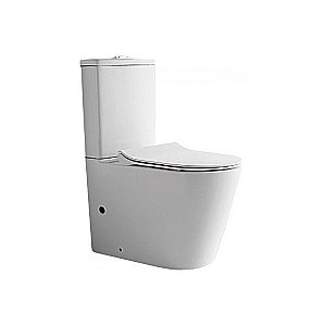 Унитаз напольный Ceramalux NS-2178 белый, безободковый, с бачком, с крышкой микролифт купить в интернет-магазине Sanbest