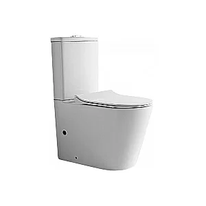 Унитаз напольный Ceramalux NS-2178 белый, безободковый, с бачком, с крышкой микролифт купить в интернет-магазине Sanbest