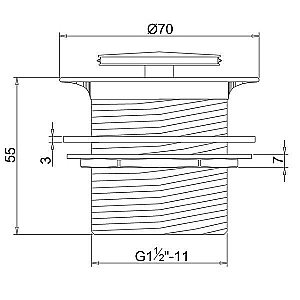 Слив-автомат для ванной Burlington CW1 купить в интернет-магазине сантехники Sanbest