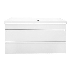 Тумба с раковиной Azario Эстима 100/2 CS00094585 белый глянцевый для ванной в интернет-магазине Sanbest