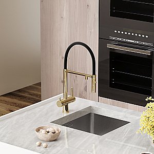 Смеситель для кухни Sancos Imola SC4010ZG полированное золото купить в интернет-магазине сантехники Sanbest