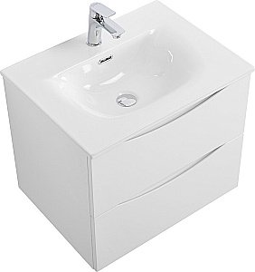 Тумба с раковиной BelBagno MARINO-CER-N-600-2C-SO-BO-P Bianco Opaco для ванной в интернет-магазине Sanbest