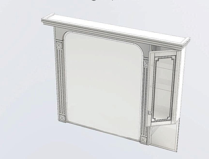 Зеркало Aquanet Фредерика 140 в ванную от интернет-магазине сантехники Sanbest