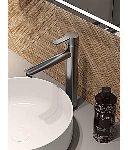 Cмеситель для раковины Agger Easy A3112155 оружейная сталь матовая купить в интернет-магазине сантехники Sanbest