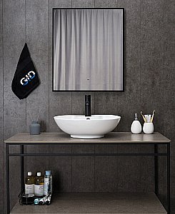 Раковина накладная Gid Lago 51 N9005 51206 белая купить в интернет-магазине Sanbest