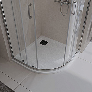 Душевой поддон Belbagno TRAY-MR-UNO-R-90-550-35-W-NO белый/решетка черная матовая купить в интернет-магазине Sanbest