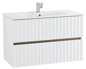 Тумба с раковиной Art&Max ELEGANT 100 белая матовая для ванной в интернет-магазине Sanbest