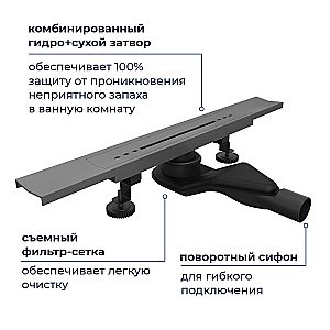 Душевой трап RGW SDR-53Gr 76215380-11 80 серый купить в интернет-магазине Sanbest