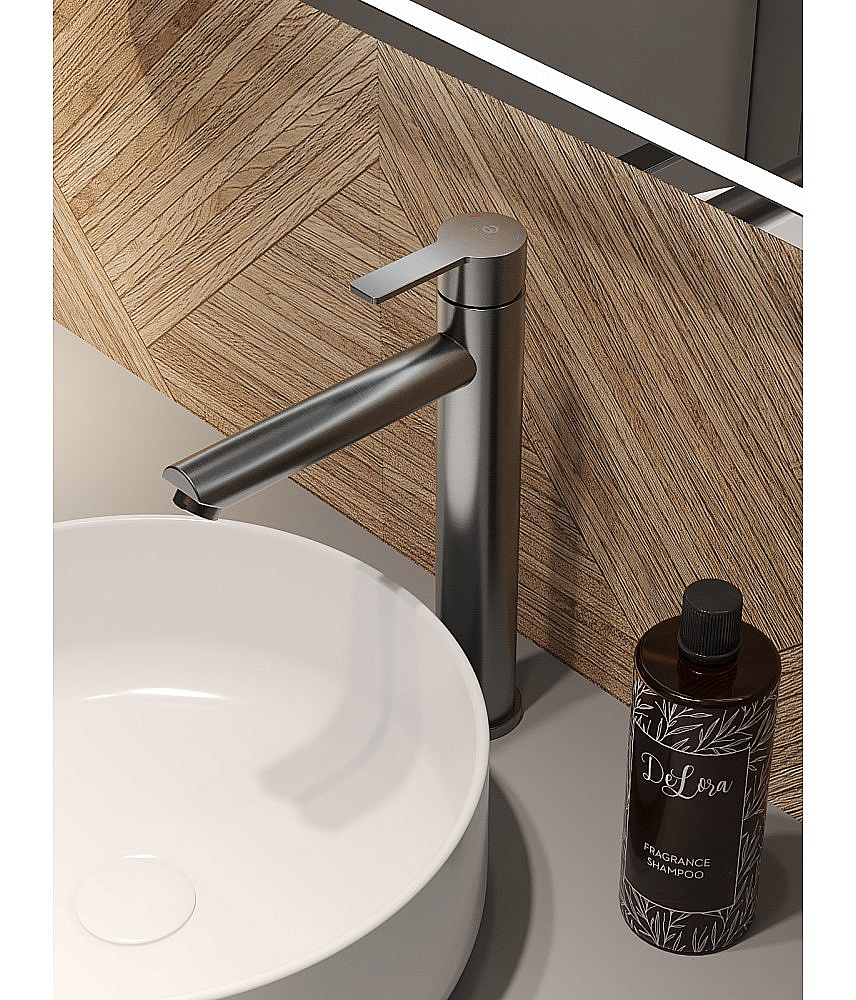 Cмеситель для раковины Agger Easy A3112155 оружейная сталь матовая купить в интернет-магазине сантехники Sanbest